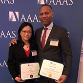 Guillermo Ameer and Jian Cao at AAAS meeting